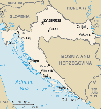 Map of Croatia